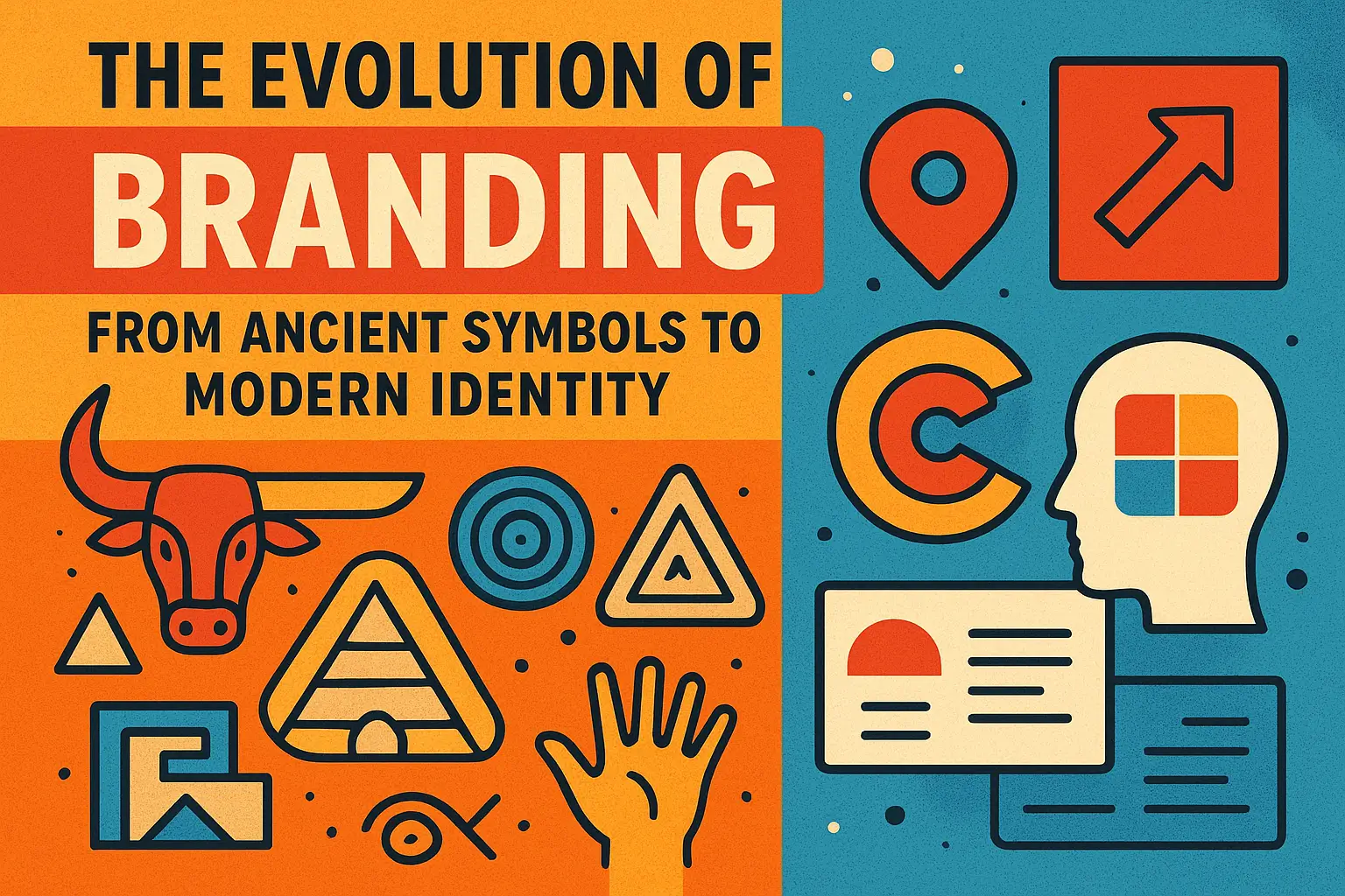 The history of brand identity from ancient symbols to modern logos.