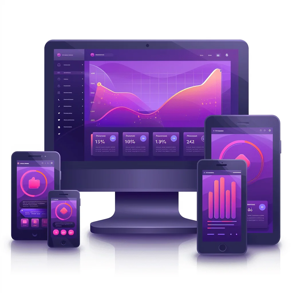 Website as the core of a business brand, professional web design concept