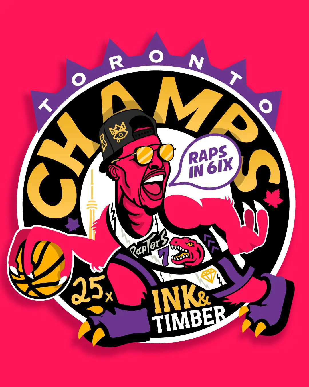 A case study of minimalism in branding with the original Toronto Raptors logo vs. the modern logo.